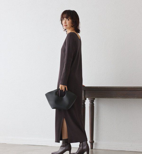  「【全骨格細見え】NEW2WAYロングリブワンピース」|ワンピース|