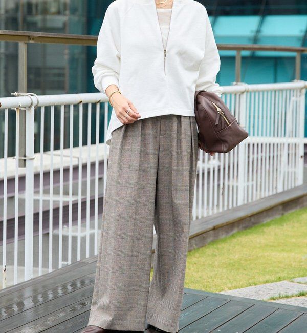  「【新色追加/抜け感◎】ハーフZIPスウェット」|Tシャツ・カットソー|