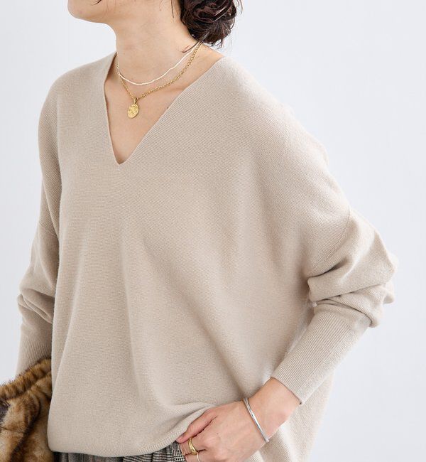  「【リバイバル/新色追加/7色展開】ウール100NEWバックボリュームニット」|ニット・セーター|