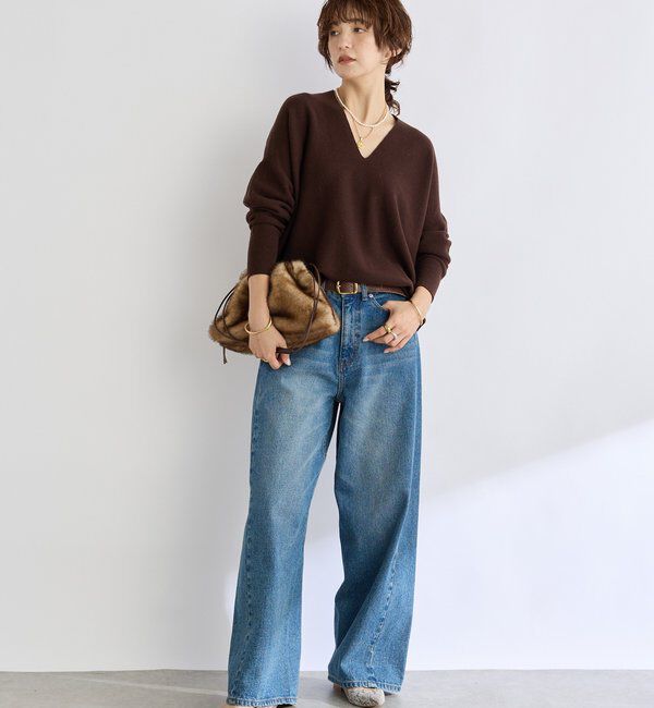  「【リバイバル/新色追加/7色展開】ウール100NEWバックボリュームニット」|ニット・セーター|