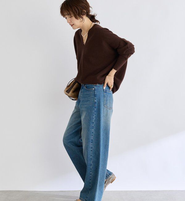  「【リバイバル/新色追加/7色展開】ウール100NEWバックボリュームニット」|ニット・セーター|