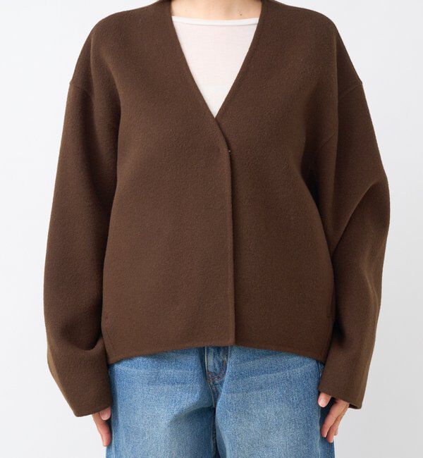  「【上品見え】ウールリバーショートコート」|その他|