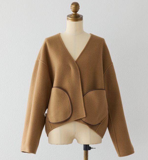  「【上品見え】ウールリバーショートコート」|その他|