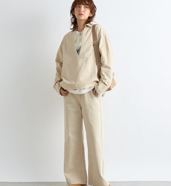  「【MONN.:.(モン)】スキッパーデニムシャツ」|シャツ・ブラウス|