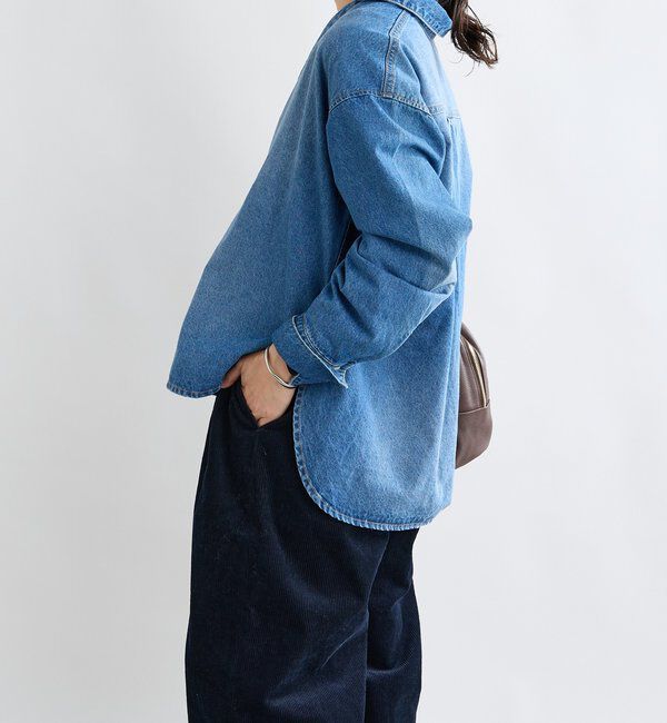  「【MONN.:.(モン)】スキッパーデニムシャツ」|シャツ・ブラウス|