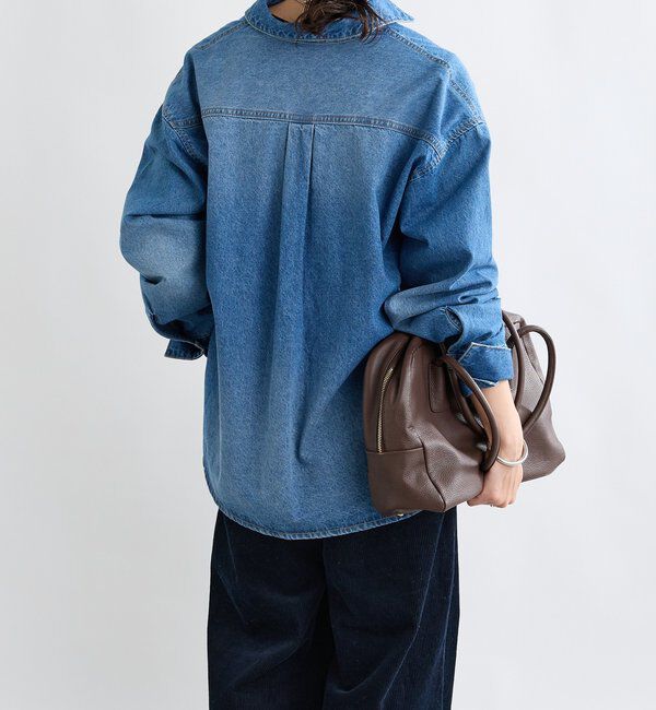  「【MONN.:.(モン)】スキッパーデニムシャツ」|シャツ・ブラウス|