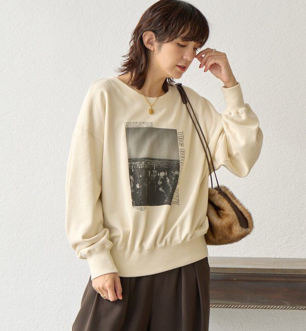  「【大人カジュアルに】2wayPhotoスウェット」|Tシャツ・カットソー|