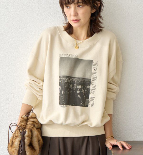  「【大人カジュアルに】2wayPhotoスウェット」|Tシャツ・カットソー|