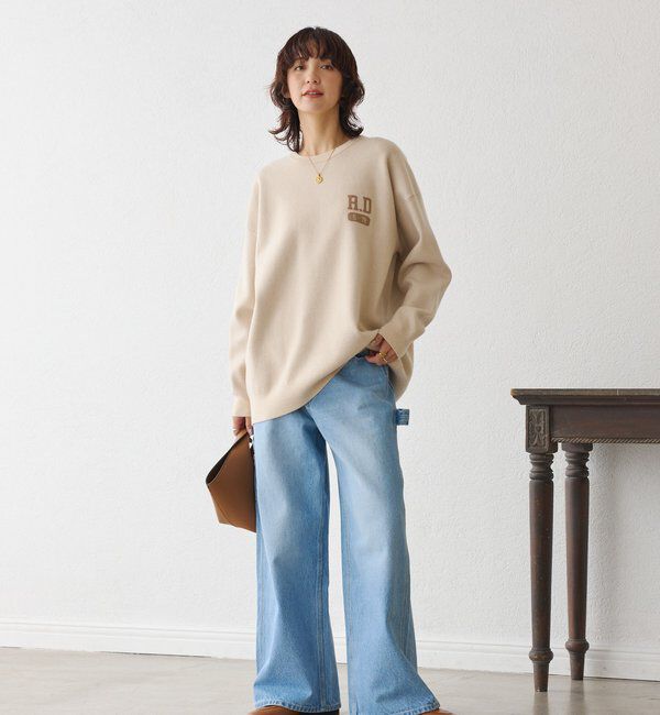  「【MONN.:.(モン)】ルーズペインターデニム」|デニム|