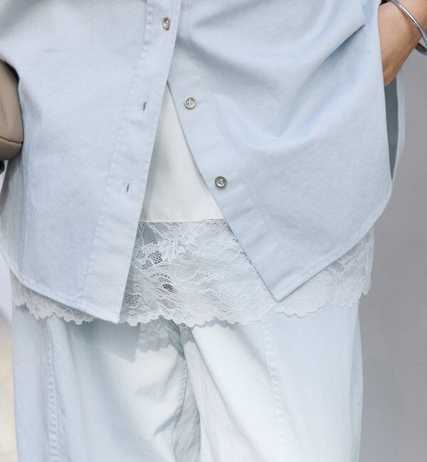  「【新色追加/鮮度抜群】レーストリムキャミソール」|シャツ・ブラウス|