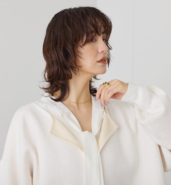  「【抜け感◎】キーネッククッションニット」|ニット・セーター|