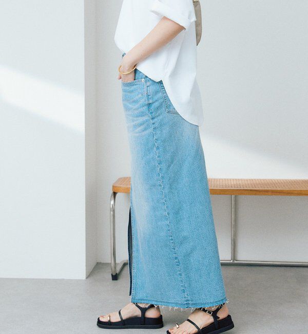  「予約【RIMH（リムエイチ）】スリットデニムスカート」|スカート|