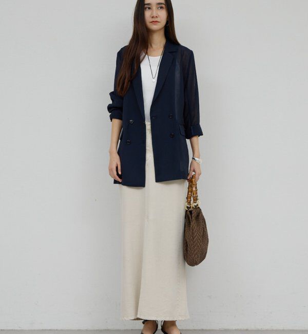  「【セットアップ対応】リヨセルスリットスカート」|スカート|