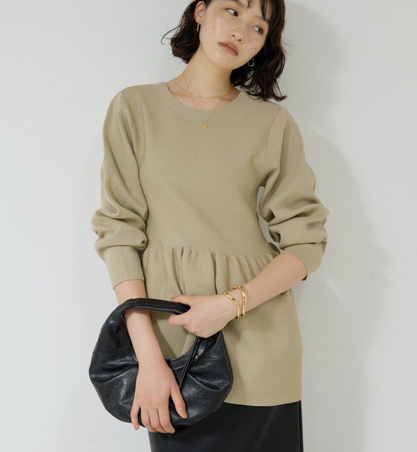  「ペプラムロングカーデ」|ニット・セーター|