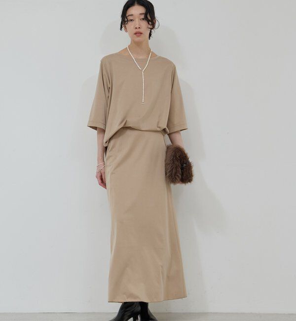  「【安心シルエット】【セットアップ対応】キュプラジャージーラウンドTee」|Tシャツ・カットソー|