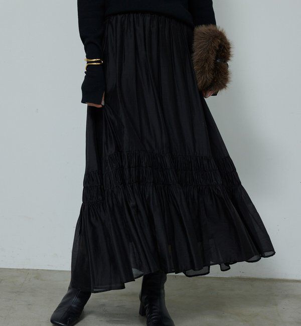  「ギャザーフレアスカート」|スカート|
