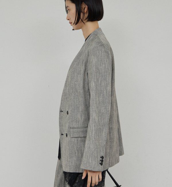  「【セットアップ対応】ノーカラーツイードジャケット」|その他|