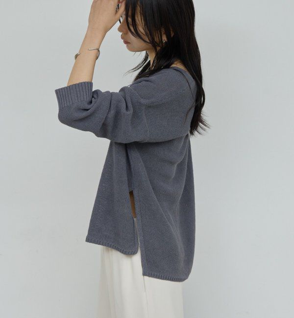  「【手洗い可】コットンメッシュプルオーバー」|ニット・セーター|