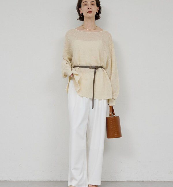  「ペーパーヤーンメッシュニット」|ニット・セーター|