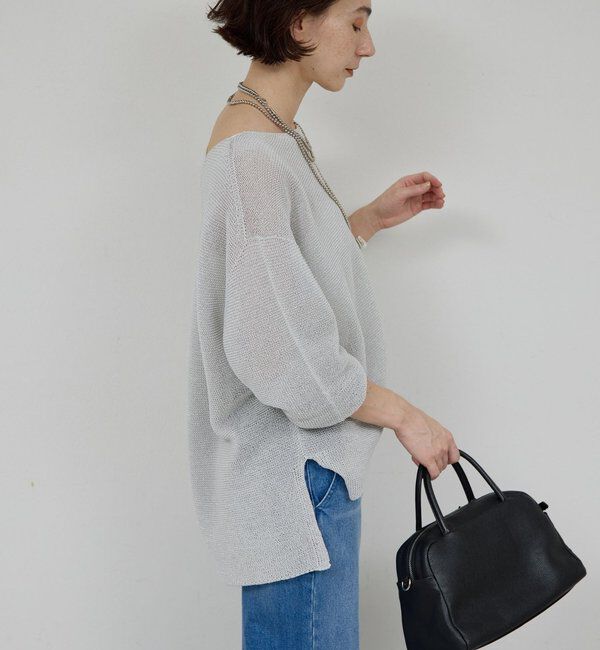  「ペーパーヤーンメッシュニット」|ニット・セーター|