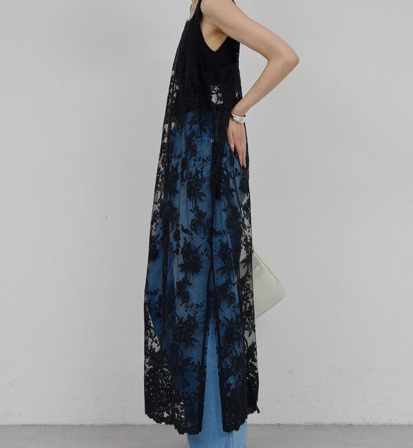  「【手洗い可】シアーレースキャミワンピース」|ワンピース|