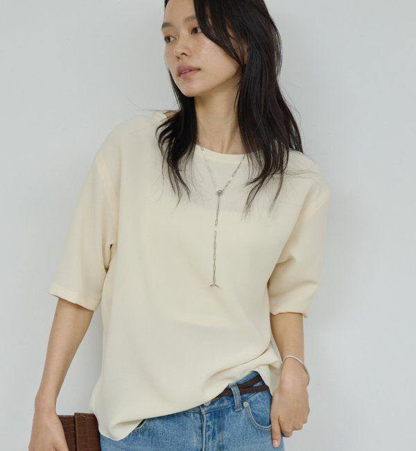 「バックスリットハーフスリーブブラウス」|シャツ・ブラウス|