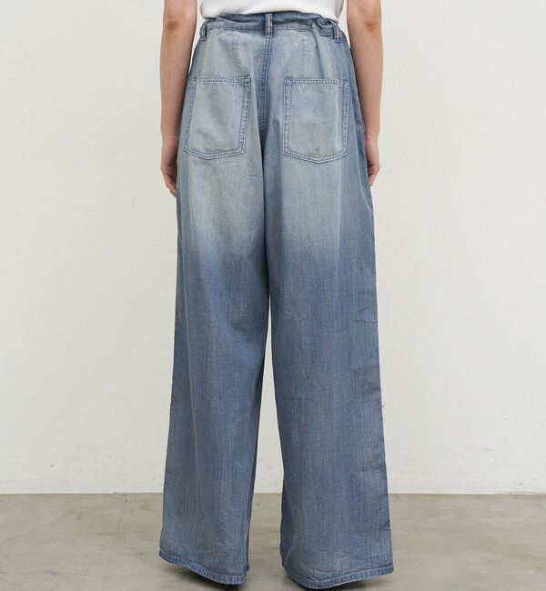  「【夏でも快適】シアーデニムパンツ」|デニム|