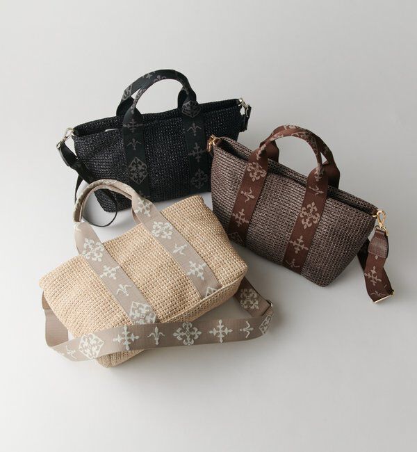  「ナイロンラフィアデイリーミニトートバッグ」|トートバッグ|