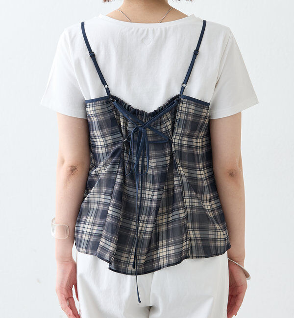  「チェックフリルキャミ」|シャツ・ブラウス|
