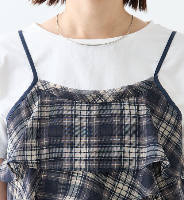  「チェックフリルキャミ」|シャツ・ブラウス|