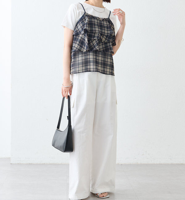  「チェックフリルキャミ」|シャツ・ブラウス|