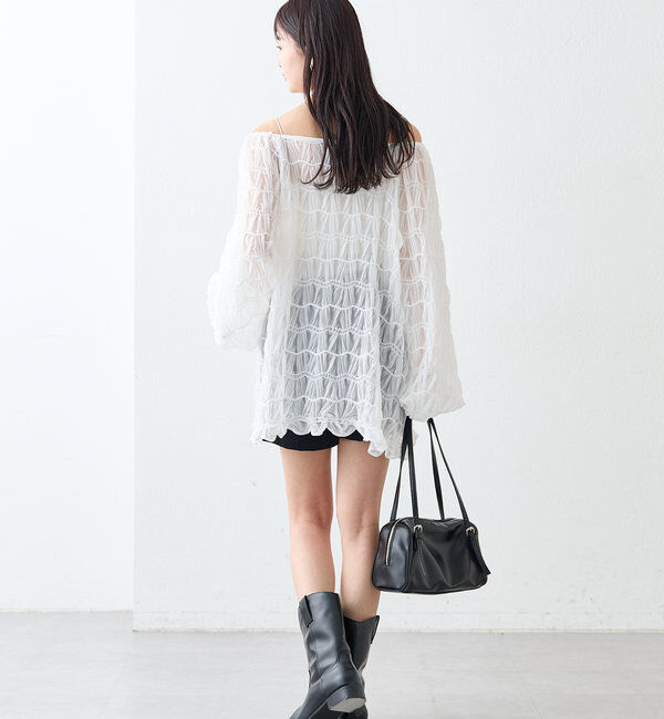 「ウェーブシアーブラウス」|シャツ・ブラウス|