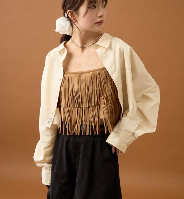  「フェイクスウェードフリンジビスチェ」|シャツ・ブラウス|