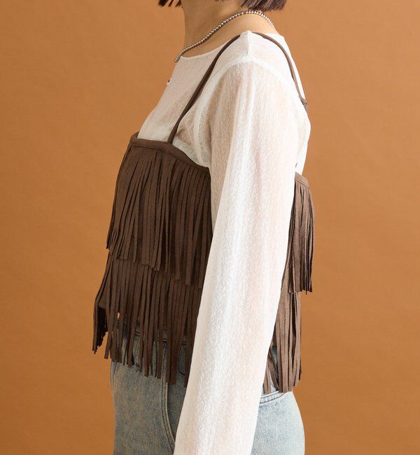  「フェイクスウェードフリンジビスチェ」|シャツ・ブラウス|