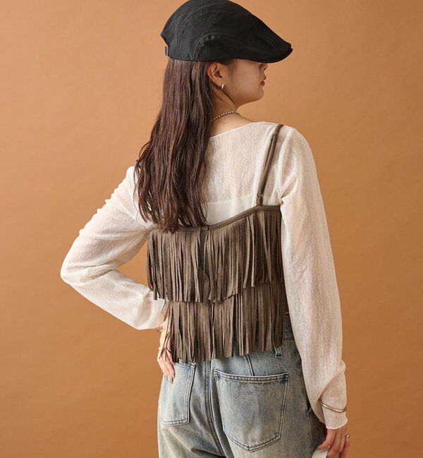  「フェイクスウェードフリンジビスチェ」|シャツ・ブラウス|