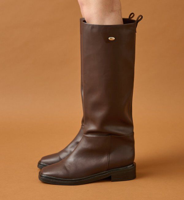  「スクエアトゥロングブーツ」|ロングブーツ|