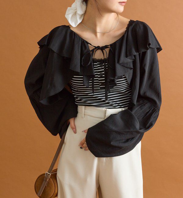  「ラッフルボレロブラウス」|シャツ・ブラウス|