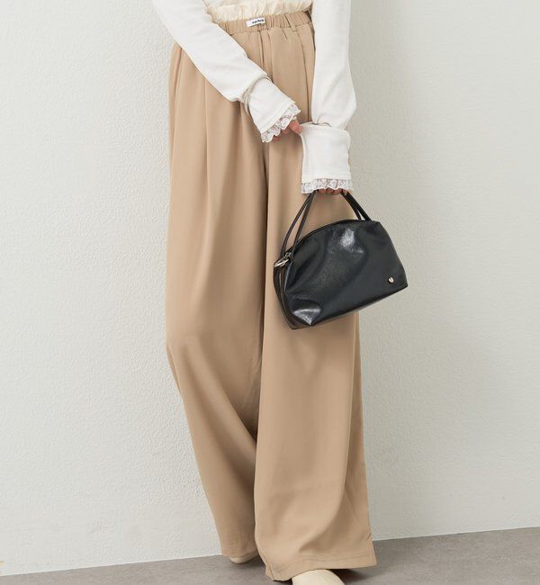  「【オールシーズン対応/WEB限定アイボリー】フリルイージーパンツ」|チノ|