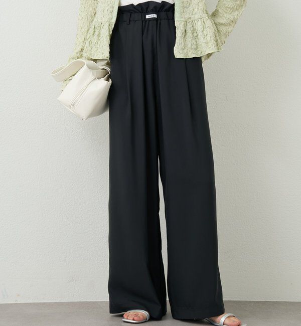  「【オールシーズン対応/WEB限定アイボリー】フリルイージーパンツ」|チノ|