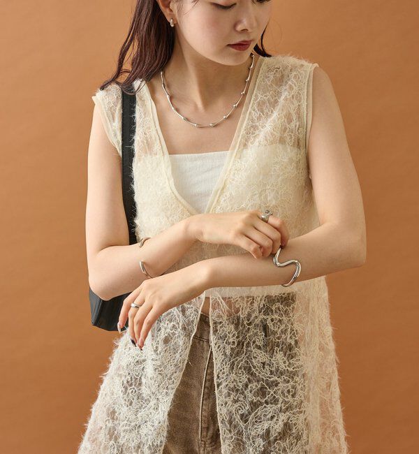  「シャギーレース タンクチュニック」|シャツ・ブラウス|