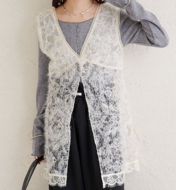  「シャギーレース タンクチュニック」|シャツ・ブラウス|