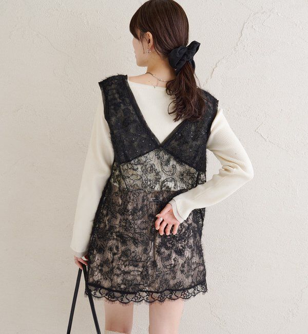  「シャギーレース タンクチュニック」|シャツ・ブラウス|