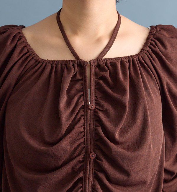  「スクエアネック シャーリングカーディガン」|Tシャツ・カットソー|