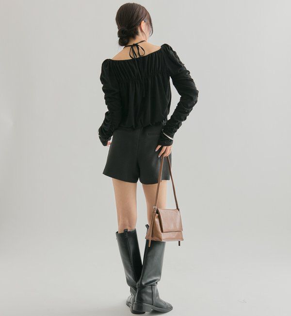  「スクエアネック シャーリングカーディガン」|Tシャツ・カットソー|