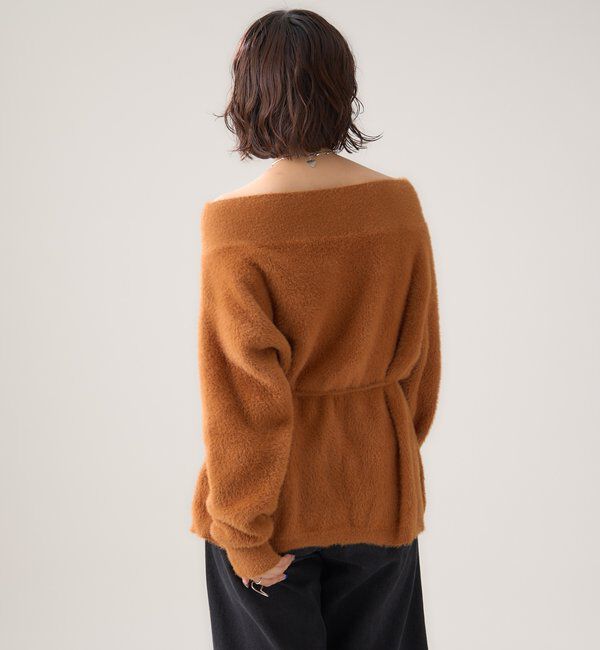  「ミンクライクワイドネックニット」|ニット・セーター|