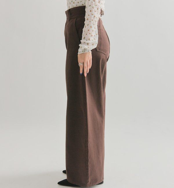  「【バックスタイルがポイント！新色ネイビー】バックシャンカーブデニム」|デニム|