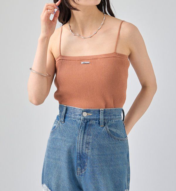  「パット付き ニットキャミソール」|キャミソール|キャメル