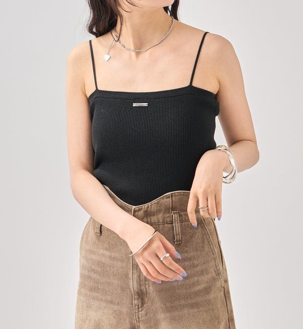  「パット付き ニットキャミソール」|キャミソール|