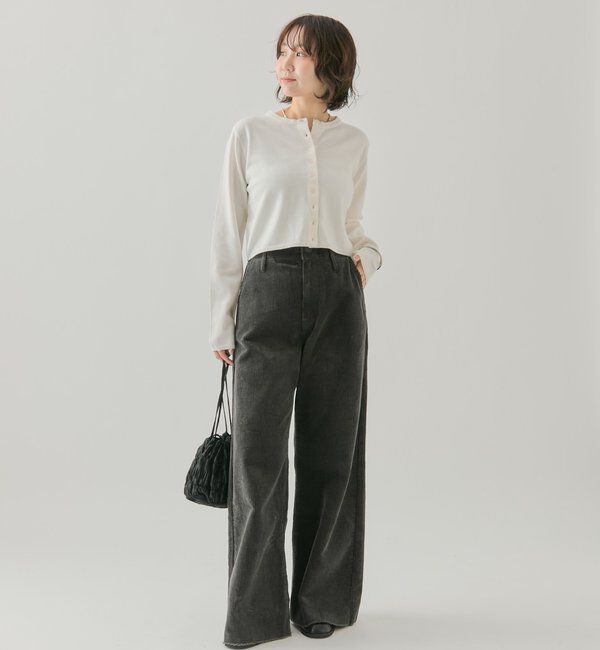  「チビボタン長袖カーディガン」|カーディガン|