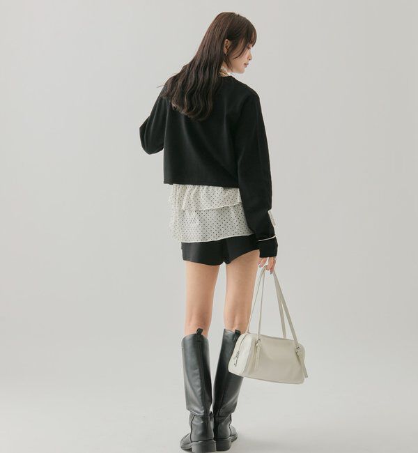  「チビボタン長袖カーディガン」|カーディガン|